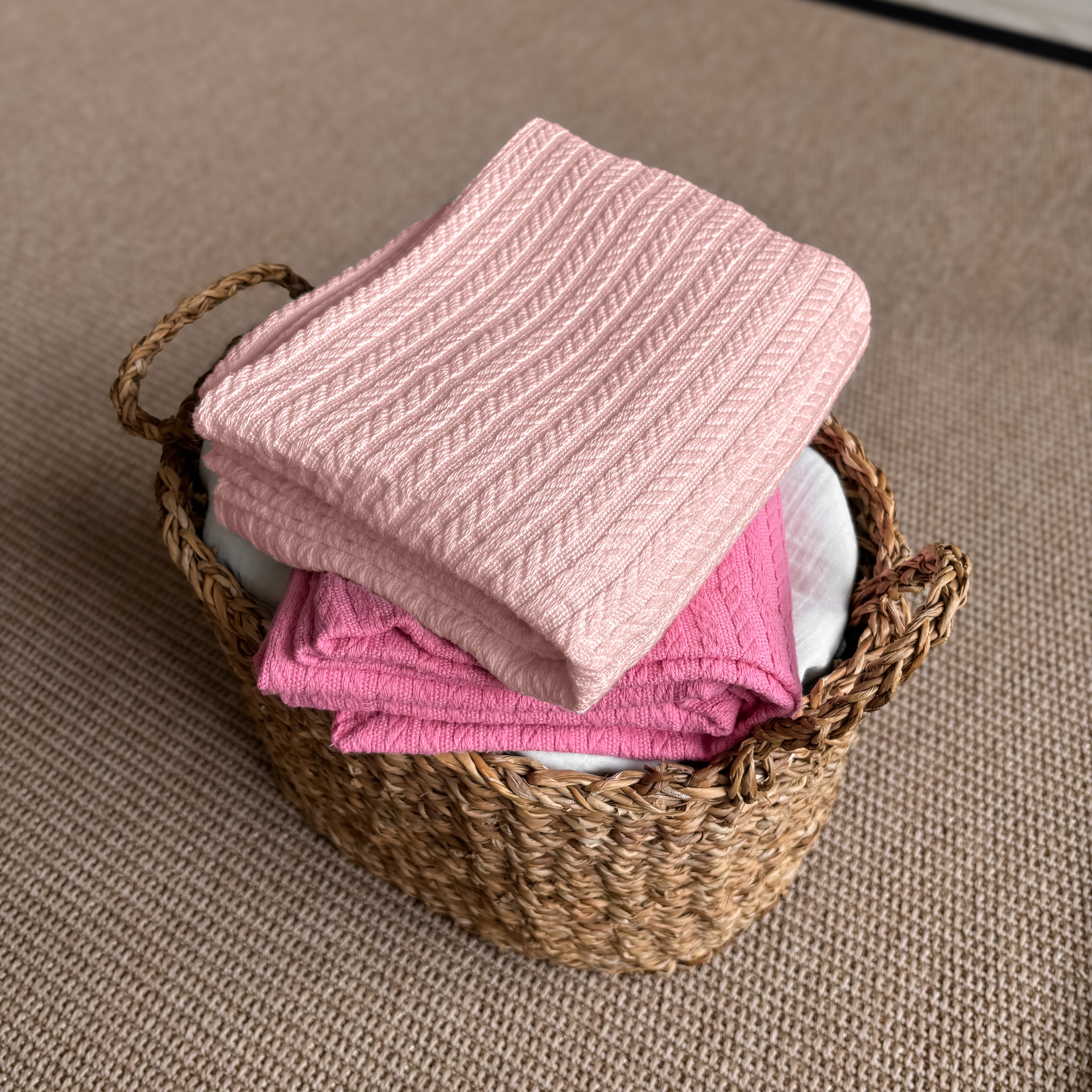 Double Layer Baby Blanket - Powder